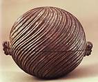 Spherical Container with Spiraling Radials, Bronze
